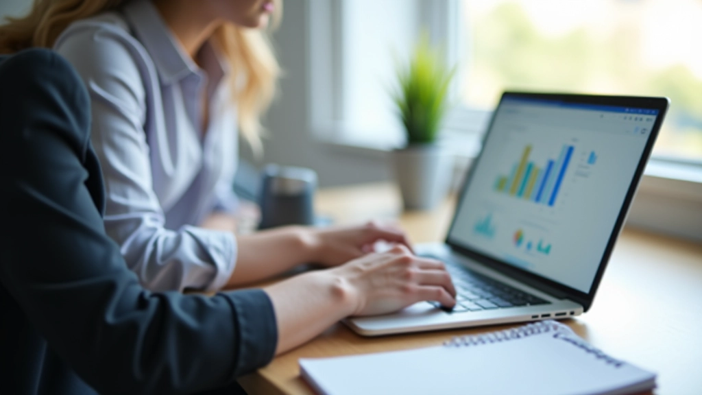 Person at desk reviewing spreadsheet of outreach prospects with criteria columns and notes