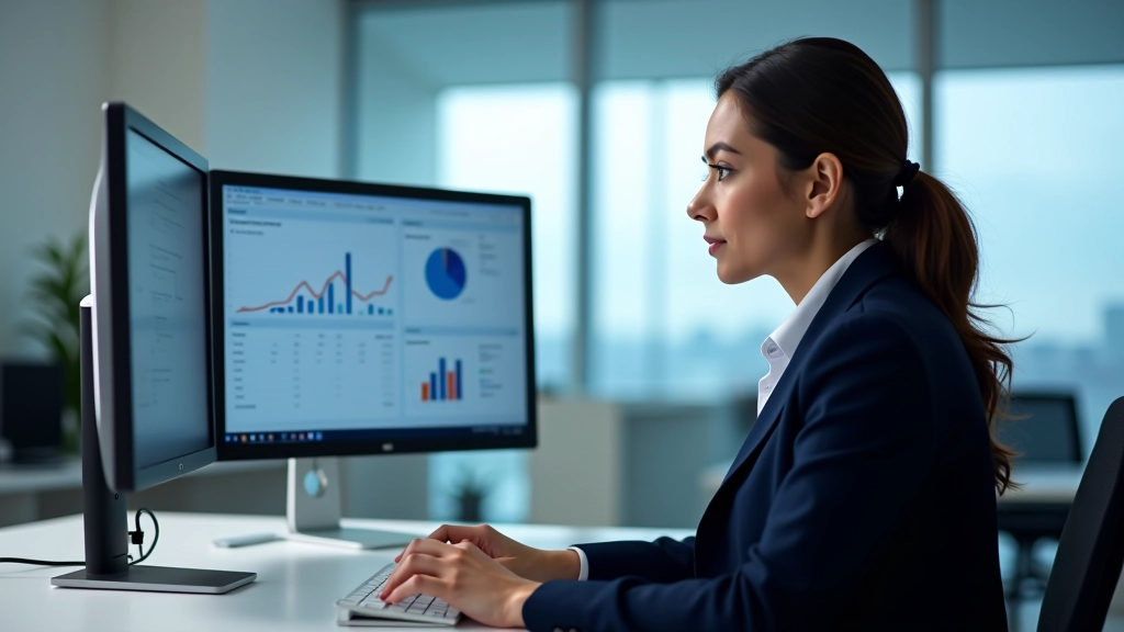 SEO professional analyzing competitor backlink profiles on computer screen with detailed link data displayed